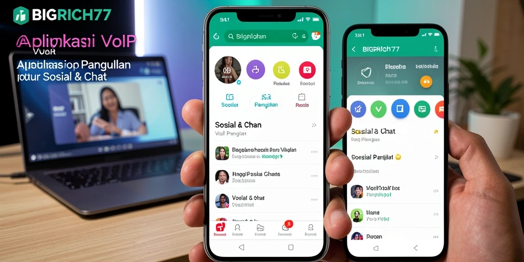 Tampilan antarmuka aplikasi BIGRICH77 untuk VoIP Panggilan yang user-friendly.