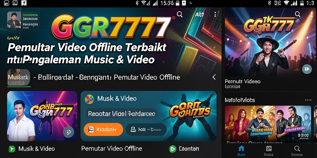 Tampilan antarmuka GGR7777 yang menawan dan fungsional untuk Pemutar Video Offline.