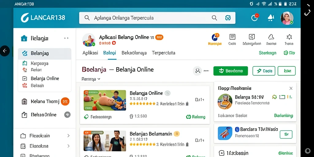 Antarmuka LANCAR138 yang menarik dan fungsional untuk berbelanja online.