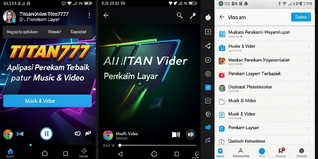 Tampilan antarmuka perekam layar TITAN777 yang sederhana dan efektif.