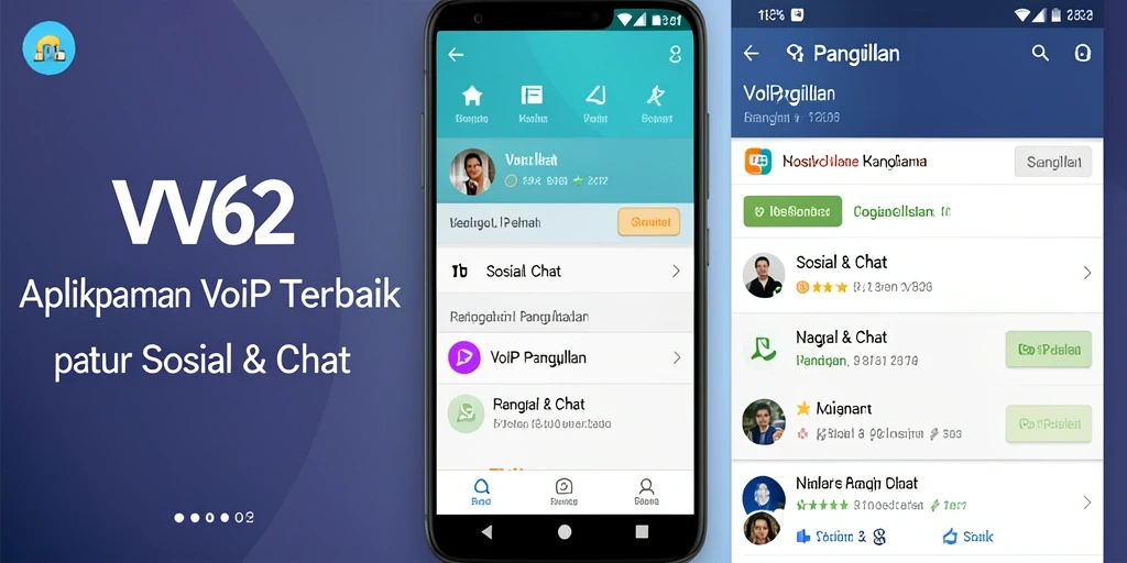Antarmuka VV62 yang intuitif untuk panggilan VoIP.