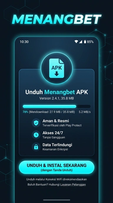 Tampilan halaman APK menangbet
