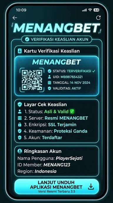 Tampilan kanal resmi menangbet